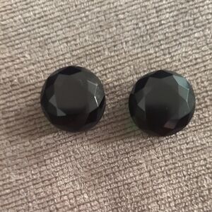 Dark Green Faceted Glass Plugs